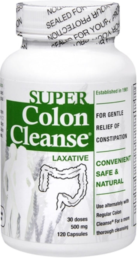 Health plus Super Colon Cleanse Psyllium with Herbs, 500Mg Capsules 120 Ea