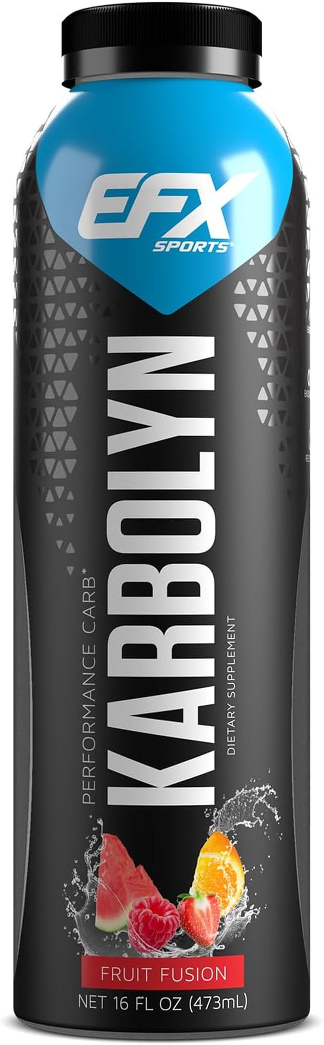 EFX Sports Karbolyn Fuel Drink | Pre, Intra, Post Workout Carbohydrate Drink | Carb Load, Sustained Energy | Stimulant & Sugar Free | 12 Pack (Fruit Fusion)