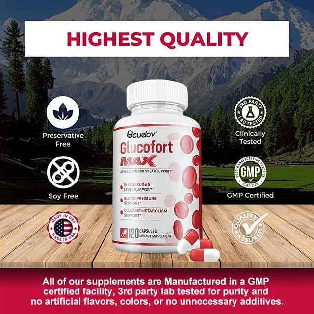 Bcuelov - Promotes Blood Flow and Heart Health, Balances Blood Sugar, Blood Pressure Levels, Boosts Metabolism, Glucose Health