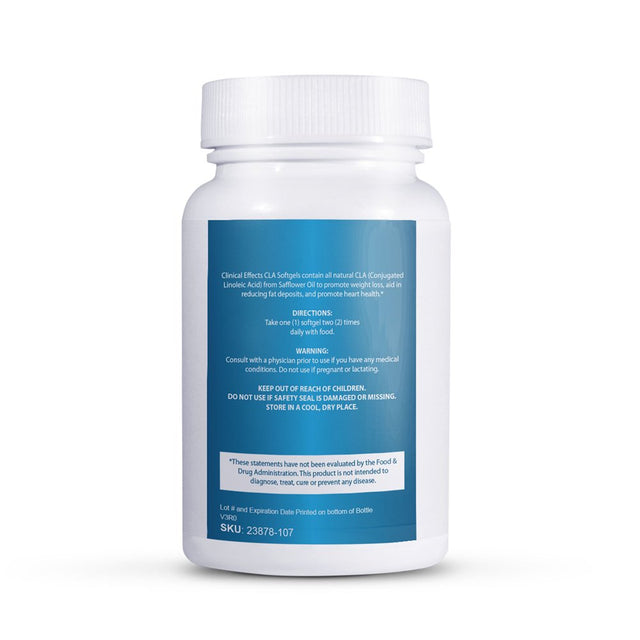 Clinical Effects CLA - Conjugated Linoleic Acid from Safflower Oil Weight Management Supplement - 60 Softgels