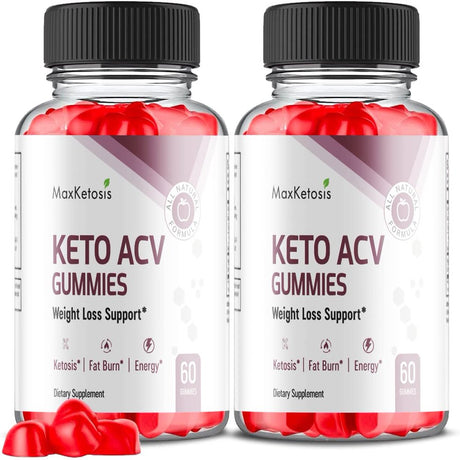 (2 Pack) Max Ketosis Keto ACV Gummies - Supplement for Weight Loss - Energy & Focus Boosting Dietary Supplements for Weight Management & Metabolism - Fat Burn - 120 Gummies