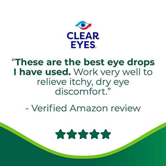 Clear Eyes Maximum Itchy Eye Relief Lubricant Eye Drops, 0.5 Fl Oz