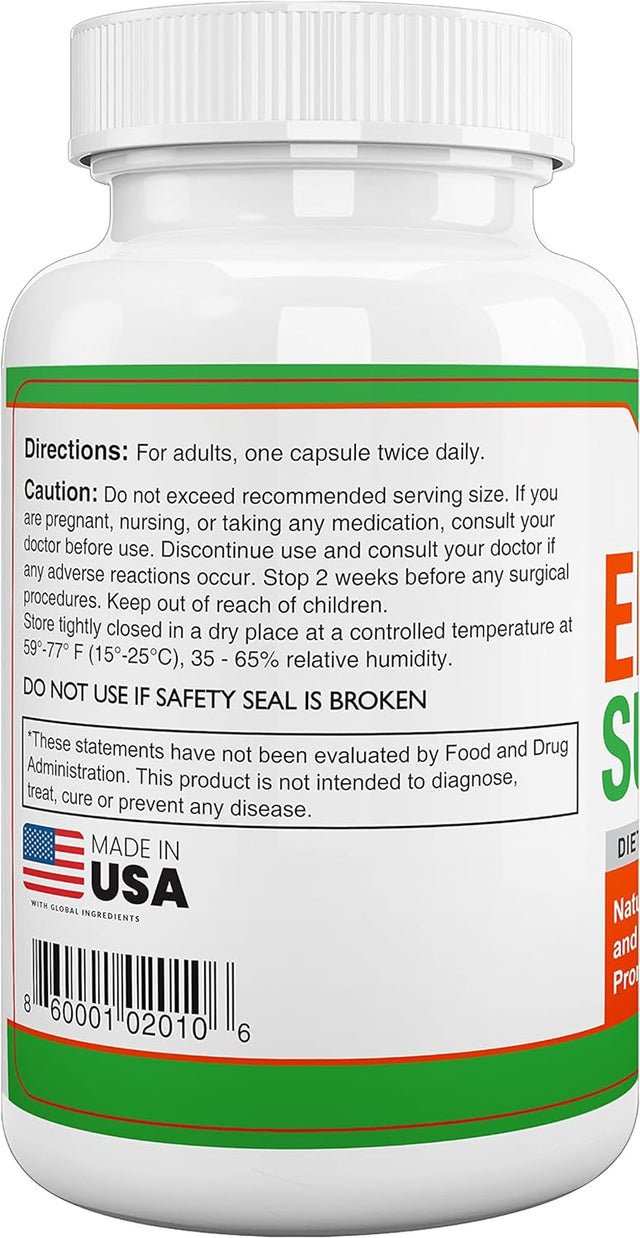 Natural Energy Support 30 Capsules - Guarana Capsules - Vitamin B12 - Guarana and Green Tea Extracts - Citrulline Energy Supplements with Natural Energy Booster