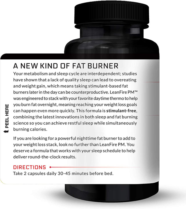 Force Factor Leanfire PM Weight Loss Pills for Women & Men, Fat Burner & Overnight Weight Loss Pills to Burn Fat, Boost Metabolism, Improve Sleep, Powerful Formula for Incredible Results, 60 Capsules