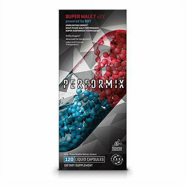 PERFORMIX SUPER MALE T V2X 120 Caps - Performance, Strength, Lean Muscle, SST Technology