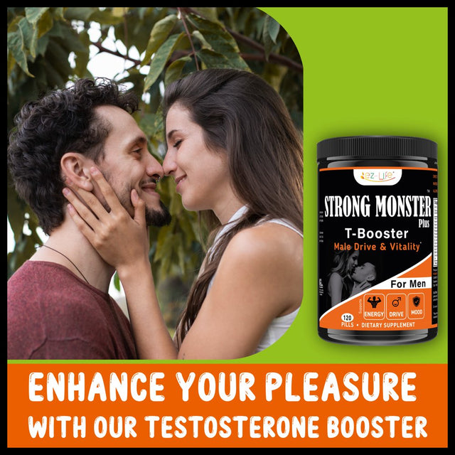 Strongmonster Natural Testosterone Booster for Men, Male Enhancing Vitamin Supplements (120 Caps) by America'S Best Deals