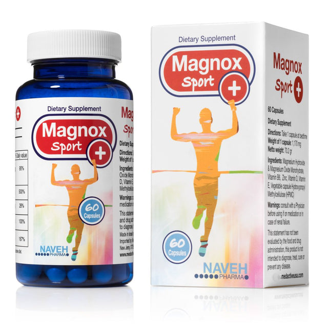 Magnox Sport High Absorption Magnesium Zinc and Vitamins Preventing Fatigue Muscle Cramps 60 Caplets