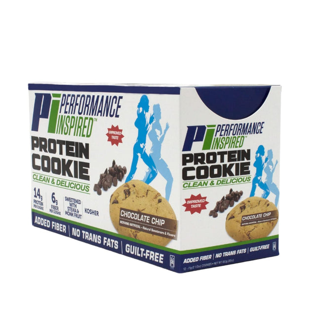 Performance Inspired Nutrition Protein Cookie - Contains: BIG 14G Isolate Proteins - 6G of Fiber - All Natural - Gluten Free - No Artificial Ingredients - Great Tasting Chocolate Chip Flavor - 12 Count