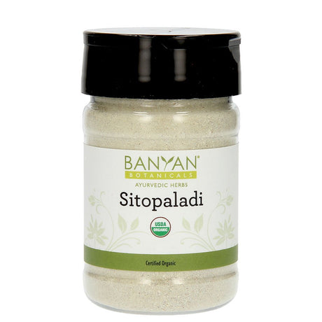 Banyan Botanicals Sitopaladi Powder – Organic Ayurvedic Sitopaladi Churna – with Cardamom, Banslochan, and Pippali – for Immune Support and Lung Health* – Spice Jar – Non-Gmo Sustainably Sourced Vegan