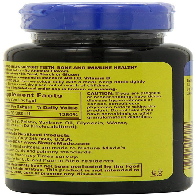 Nature Made Vitamin D3 Supplement, Supports Bone & Teeth 90 S