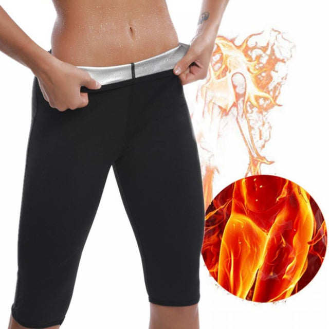 Alvage Women Sauna Sweat Shorts Hot Fitness Capris Pants Exercise Leggings High Waist Thermo Workout Gym Short Pants