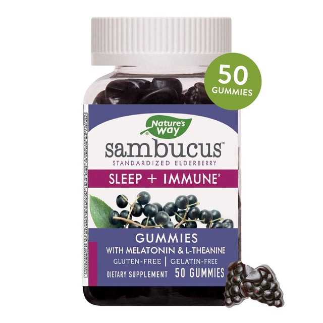 Nature’S Way Sambucus Sleep + Immune Gummies, with Melatonin, 50 Gummies