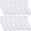 Yacht & Smith Value Pack of Diabetic Nephropathy and Edema Ankle Socks for Men and Women, Ring Spun Cotton (White - 12 Pairs, 10-13)