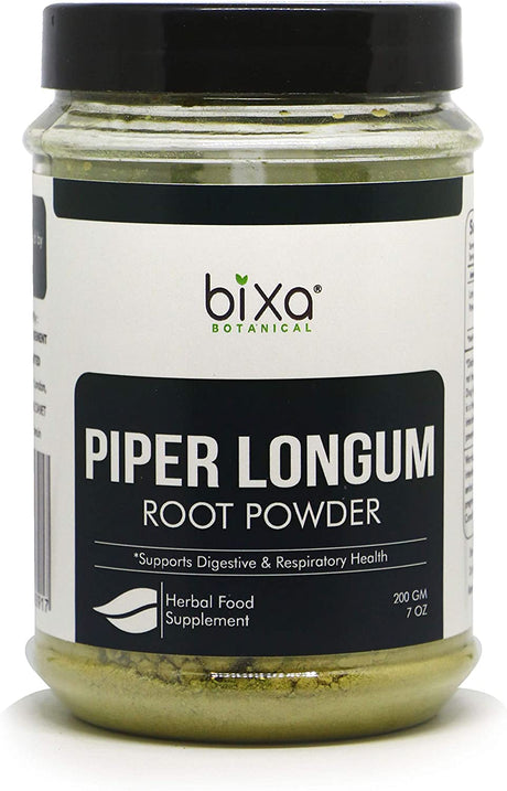 Bixa BOTANICAL Pippali Mool Powder (Pippali Root/Piper Longum Root) 200G (7 Oz) Pack of 1 |Ayurvedic Herbal Supplement