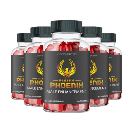 (5 Pack) Rising Phoenix Gummies - Rising Phoenix Male Performance Enhancement Gummies