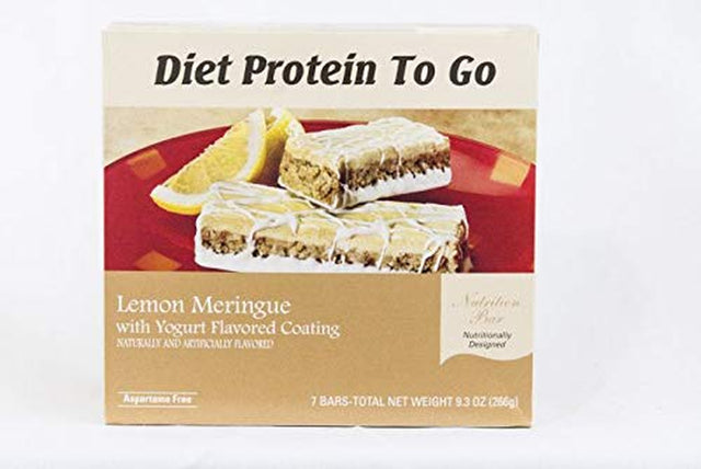 Diet Protein to Go Lemon Meringue Yogurt Bar - 35 SERVINGS (5 Boxes) - HIGH PROTEIN - LOW CARB