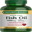 Nature’S Bounty Fish Oil Softgels with Omega 3 Fatty Acids for Heart Health, 1200 Mg, 200 Ct