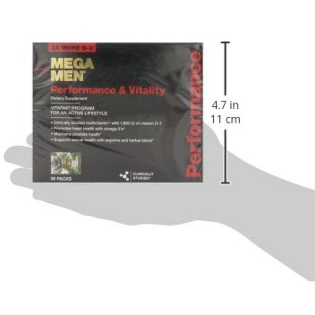 GNC MEGA MEN Performance and Vitality 30 Packs NEW and IMPROVED