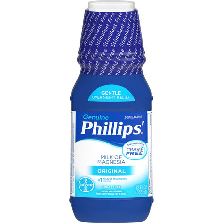 Phillips Milk of Magnesia Liquid Magnesium Laxative, Original 12 Oz