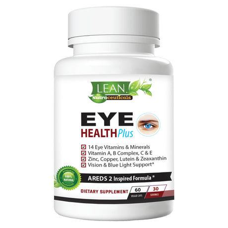 Areds 2 Eye Health plus W/ Copper, Vitamin a B C E, Lutein & Zeaxanthin, Quercetin, Zinc, Bilberry Extract, Biotin - Sight Care, Dryness, Strain, Night Vision, Macular Supplement for Adults 60 Capsule