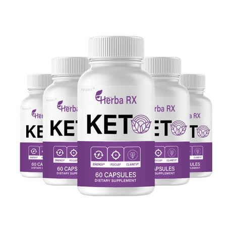 (5 Pack) Herbarx, Herba RX Keto - 300 Capsules