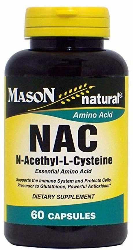 Mason Natural NAC N-Acethyl-L-Cysteine Essential Amino Acids, 60 Each - (Pack of 2)