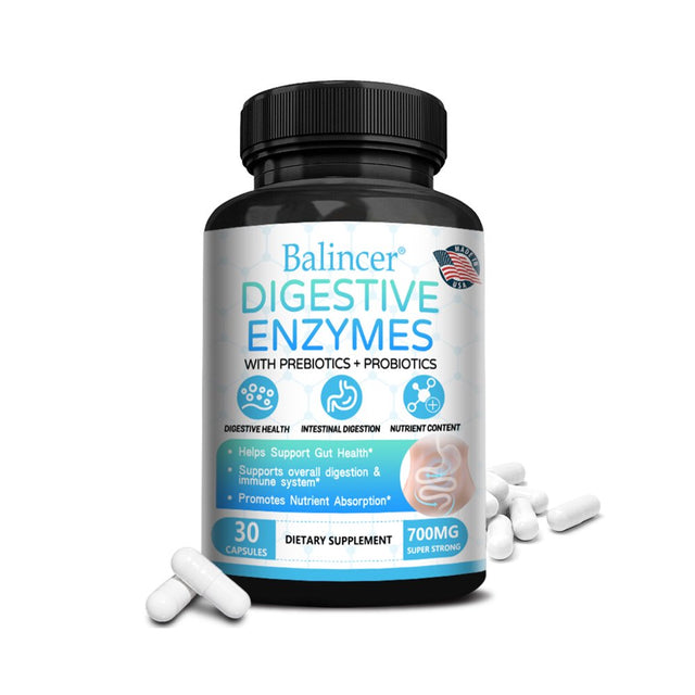 Balincer Digestive Enzyme Supplement - 700 Mg - Vegetarian Formula for Gut Health, Digestive & Immune Support