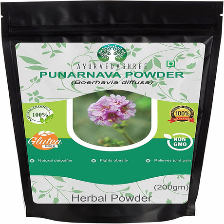 AYURVEDASHREE Punarnava Powder 200 Gm- Boerhavia Diffusa - Supports Weight Management, Kidney, Liver and More, Non GMO, Vegan, Gluten Free