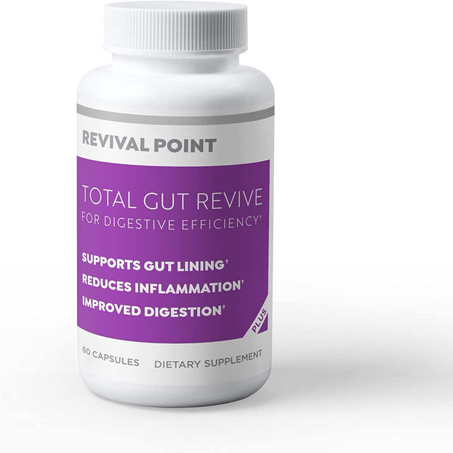 Total Gut Revive Advanced Gut, Leaky Gut Repair & Digestive Health Supplement by Revival Point 60 Capsules