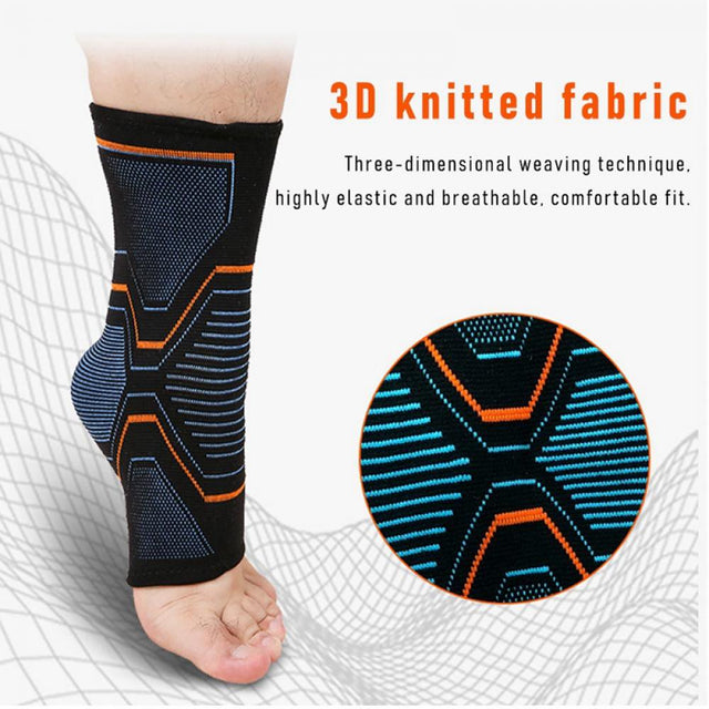 FNNMNNR Ankle Compression Sleeve Arch and Ankle Support for Men and Women (Single Pack) Medical Foot and Ankle Brace for Running Injury Recovery Neuropathy Heel and Achilles Tendinit