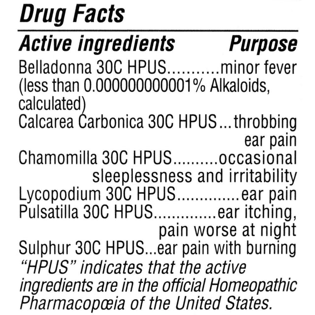 Equate Homeopathic Earache Drops 0.33 Fl Oz