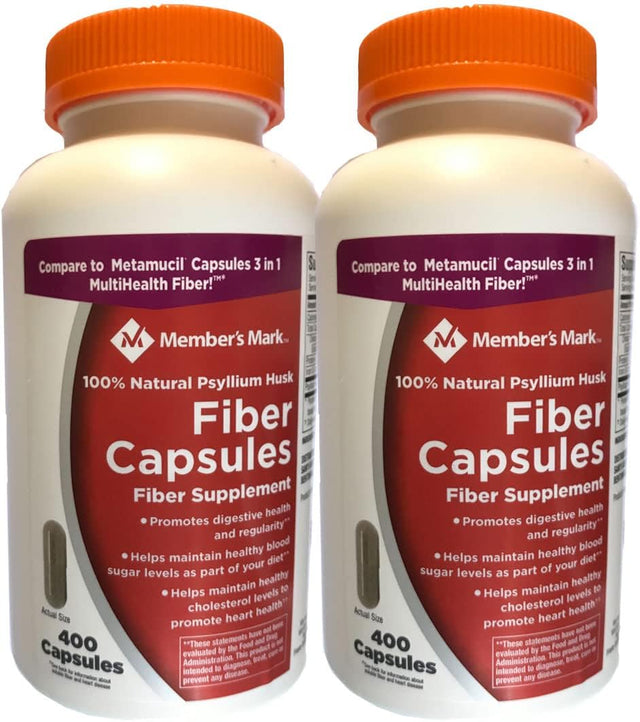 Member'S Mark Fiber Capsules 2Pack (400 Count) Liquids, Toothpaste, Etc. for at Least