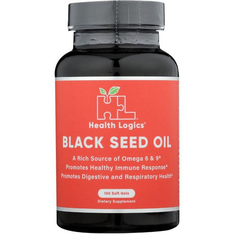 Health Logics Black Cumin Seed Oil - Promotes Healthy Immune Response and Respiratory Health* - 100 Soft Gels