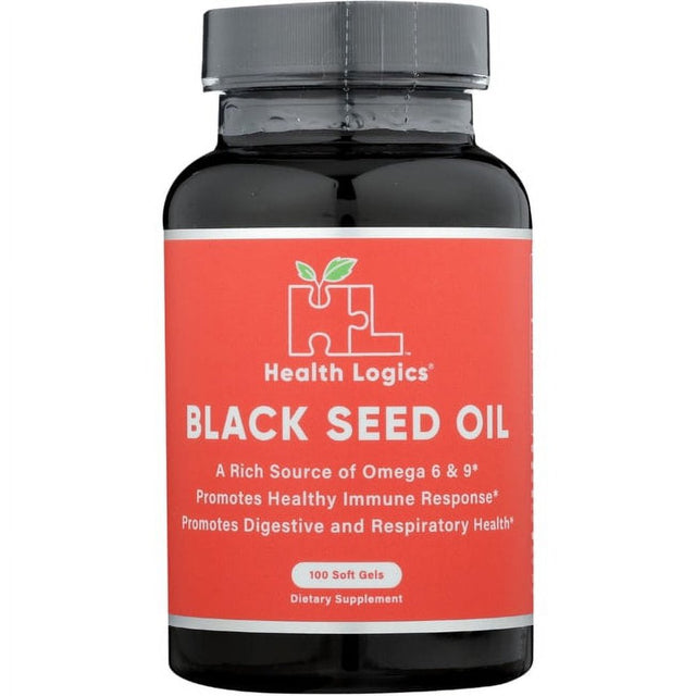 Health Logics Black Cumin Seed Oil - Promotes Healthy Immune Response and Respiratory Health* - 100 Soft Gels