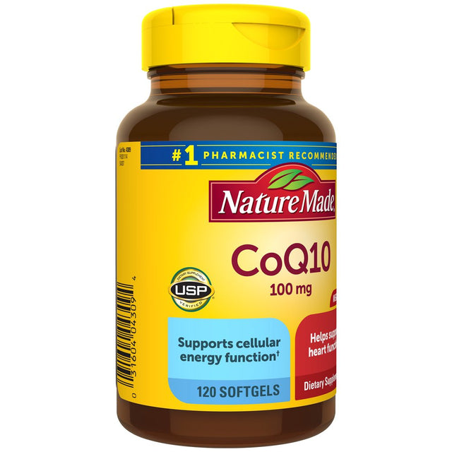 Nature Made Coq10 100Mg Softgels, Dietary Supplement for Heart Health Support, 120 Count