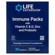 Immune Packs with Vitamin C & D, Zinc and Probiotic, 30 Packets, Life Extension