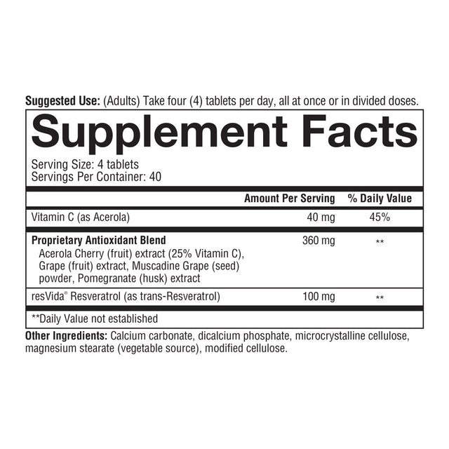 Youtheory Resveratrol Advanced Antioxidant Formula, 160 Tablets