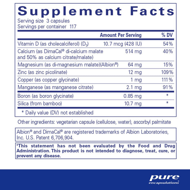 Pure Encapsulations Osteobalance | Hypoallergenic Supplement to Promote Calcium Absorption and Enhance Healthy Bone Mineralization* | 351 Capsules