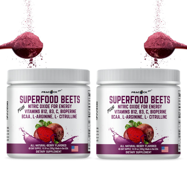 Superfood BEETS + Nitric Oxide Vitamins B12 B3 C Bioperine BCAA L Arginine L-Citrulline W