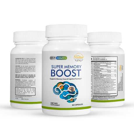 Super Memory Boost, Supports Memory, Focus & Cognitive Function-60 Capsules