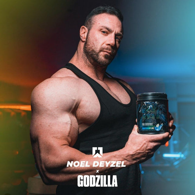 Ryse Noel Deyzel X Godzilla Pre Workout | Intense Pumps, Energy, & Focus | Citrulline & Beta Alanine | 400Mg Total Caffeine | 40 Servings (Monsterberry Lime)