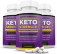 (3 Pack) Keto Strength Pills Includes Apple Cider Vinegar Gobhb Strong Exogenous Ketones Advanced Ketogenic Supplement Ketosis Support for Men Women 180 Capsules