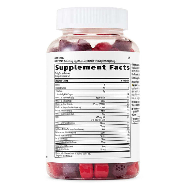 GNC Women'S Multivitamin Gummies, 120 Gummies, Complete Vitamin and Mineral Gummy for Women