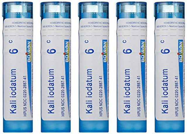 Boiron Kali Iodatum 6C (Pack of 5), Homeopathic Medicine for Colds