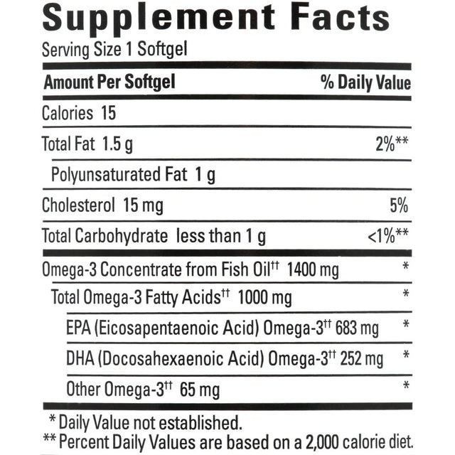 Nature Made 1400 Mg, 130 Ct Ultra Omega-3 from Fish Oil Softgels