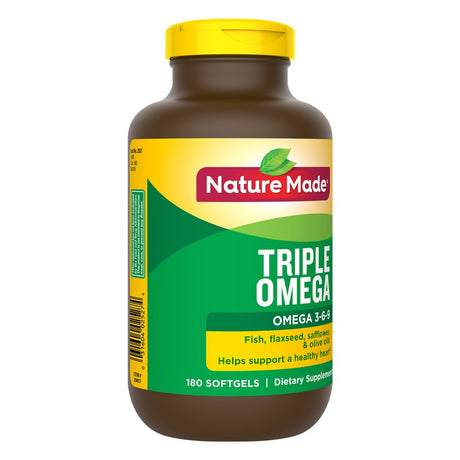 Nature Made® Triple Omega 3-6-9 Softgels, 180 Count for Heart Health†, 180.0 CT