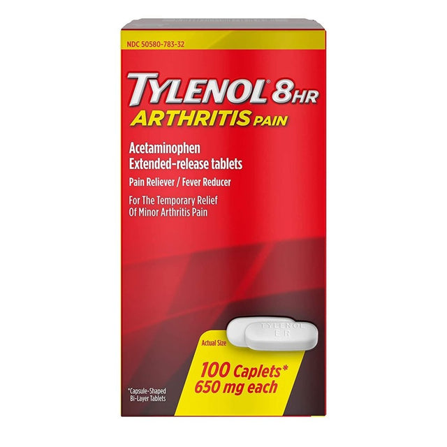 Tylenol 8 Hour Arthritis & Joint Pain Acetaminophen Caplets, 100 Count