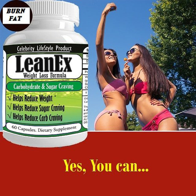 Lean Ex- Nighttime Fat Burner | Weight Loss | Metabolism Support, and Appetite Suppressant | Diet Tablets for Men and Women - 60 Tablets by Celebrity Lifestyle