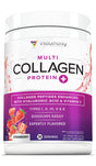 Multi Collagen Peptides plus Hyaluronic Acid and Vitamin C, Hydrolyzed Collagen Protein, Types I, II, III, V and X Collagen, Strawberry Flavor, 30 Servings