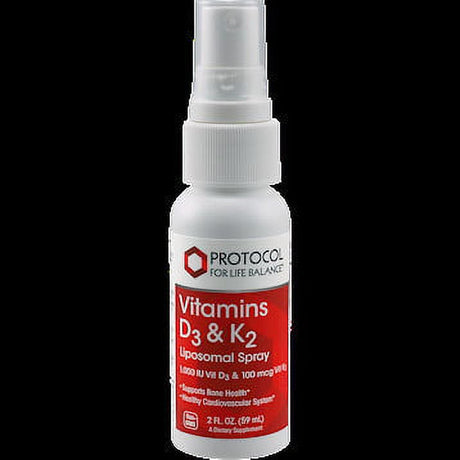 Protocol for Life Balance Vitamins D3 and K2 MK-4 - 2 Fl Oz (59 Ml)